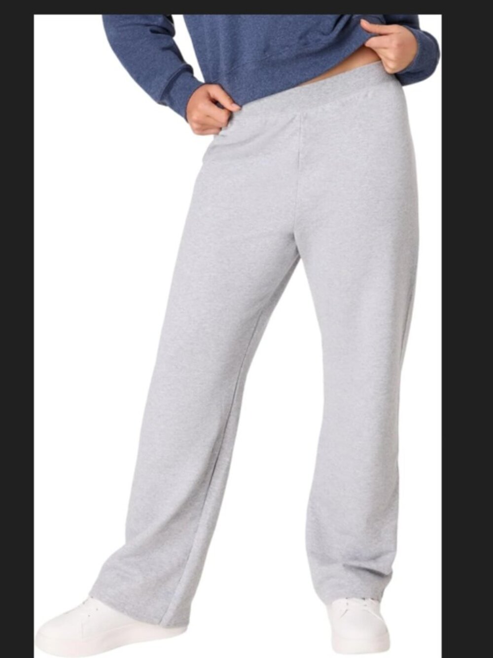 Hanes EcoSmart Women's Pull on Fleece Lounge Sweatpants with Open Bottom Legs XL